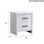 Table de chevet 2 tiroirs Morris G0093-N - blanc-1380550182