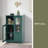 MDF Painted Cabinet With Glass Doors And Drawer, Open Storage Space-675070826