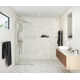 Venus 34 in. x 86.75 in. Fully Frameless Arched Single Fixed Shower Panel