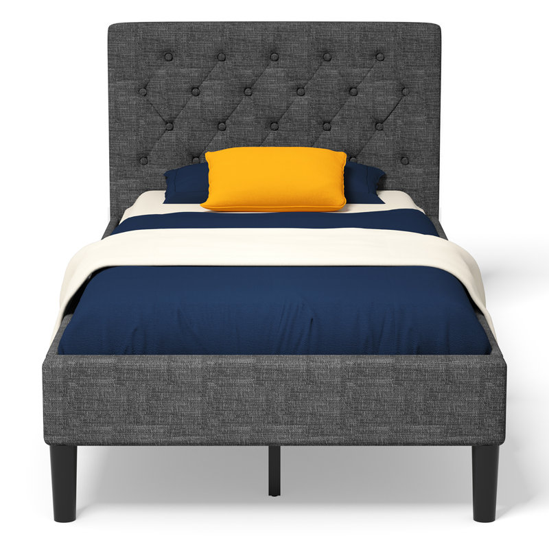 Solum Upholstered Metal Platform Bed
