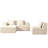 Convertible Corduroy Sectional Couch With Ottoman & Pillows, Modular L Shaped Sleeper Sofa, Boneless Cloud Couch-1870630956