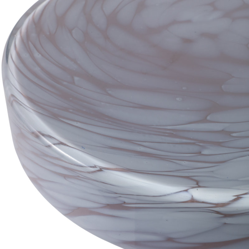 Iridescent Glass Accent Table with Artistic Design and Sturdy Base.