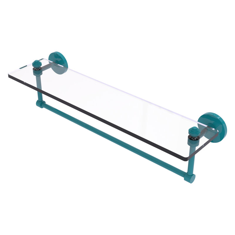 Southbeach with Towel Bar, Glokzin Teal, 5" H x 22" W x 5" D