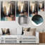 Décoration murale rétro beige et bleu - City Art Deco-601167954