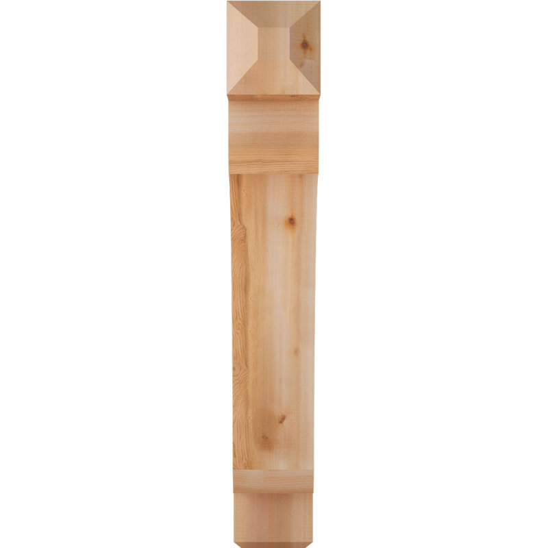 H Support en bois / corbeau, Western Red Cedar (Smooth), H 40 po x l 5,5 po x P 28 po