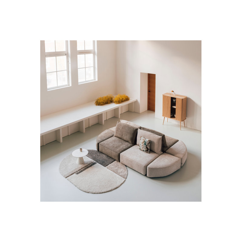 Zest Geometric Area Rug, Oval 5' x 7'5"