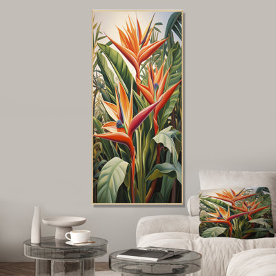 Birds of paradise tropical flowers I - Birds Of Paradise Canvas Prints