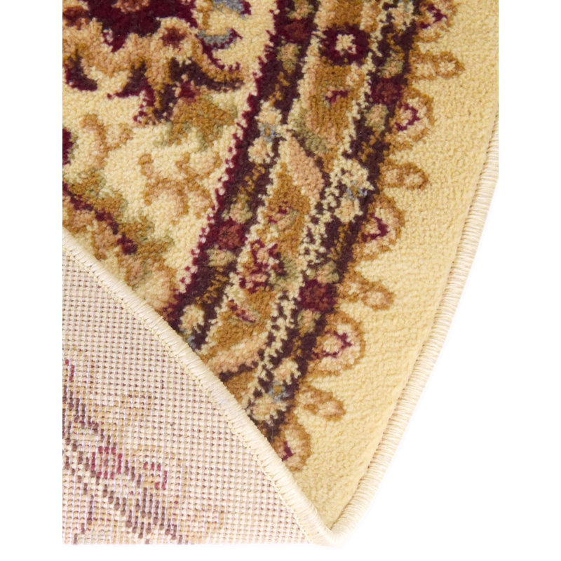 Tapis oriental crème Niles, Crème, Rond 7 pi 1 po