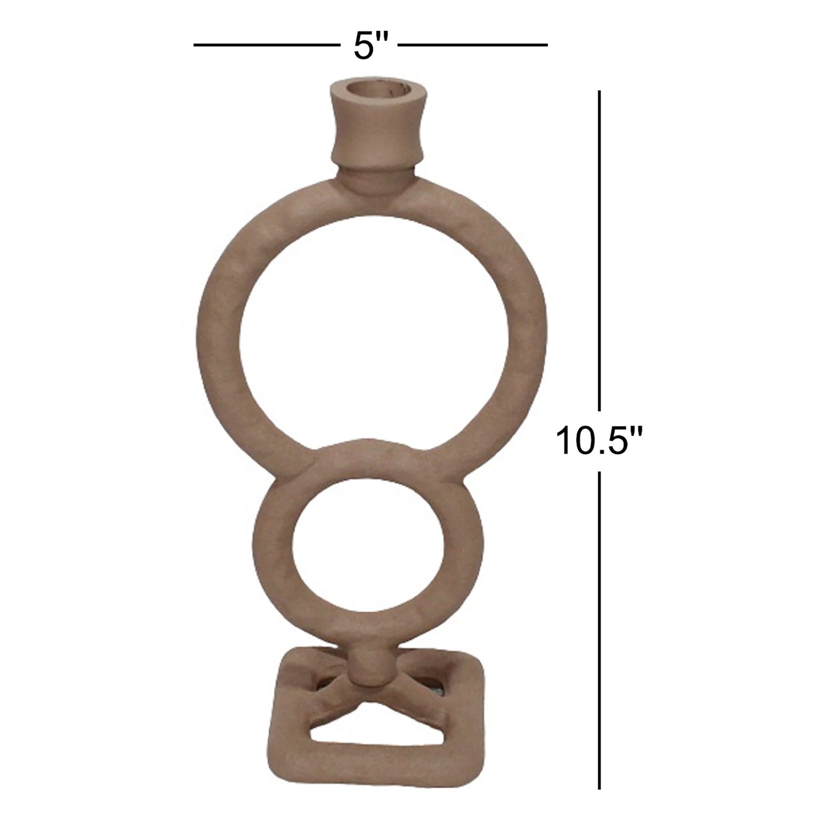 Aluminum Candlestick Holder, Light Brown