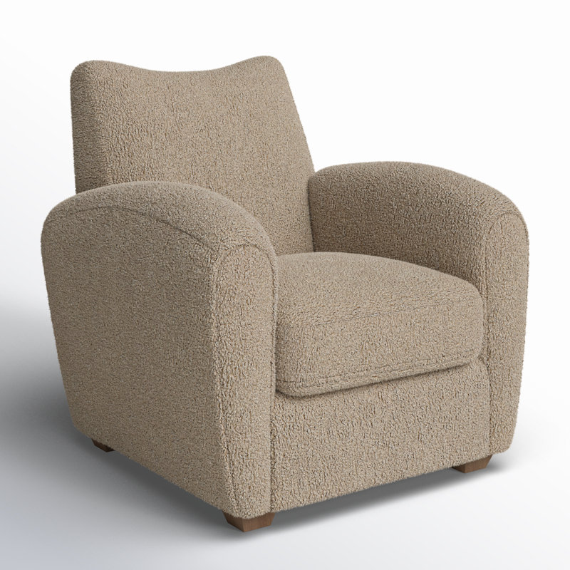 Gloriette Accent Chair, Natural, Beige Polyester