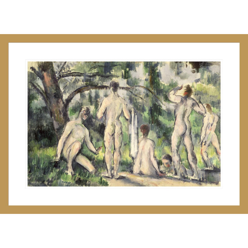 «Study of Bathers» par Paul Cézanne - Impression giclée sur cadre, H 21,41 po x l 29,5 po