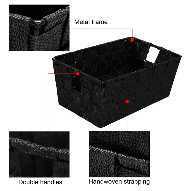 Red Barrel Studio® Decorative Bin, Black