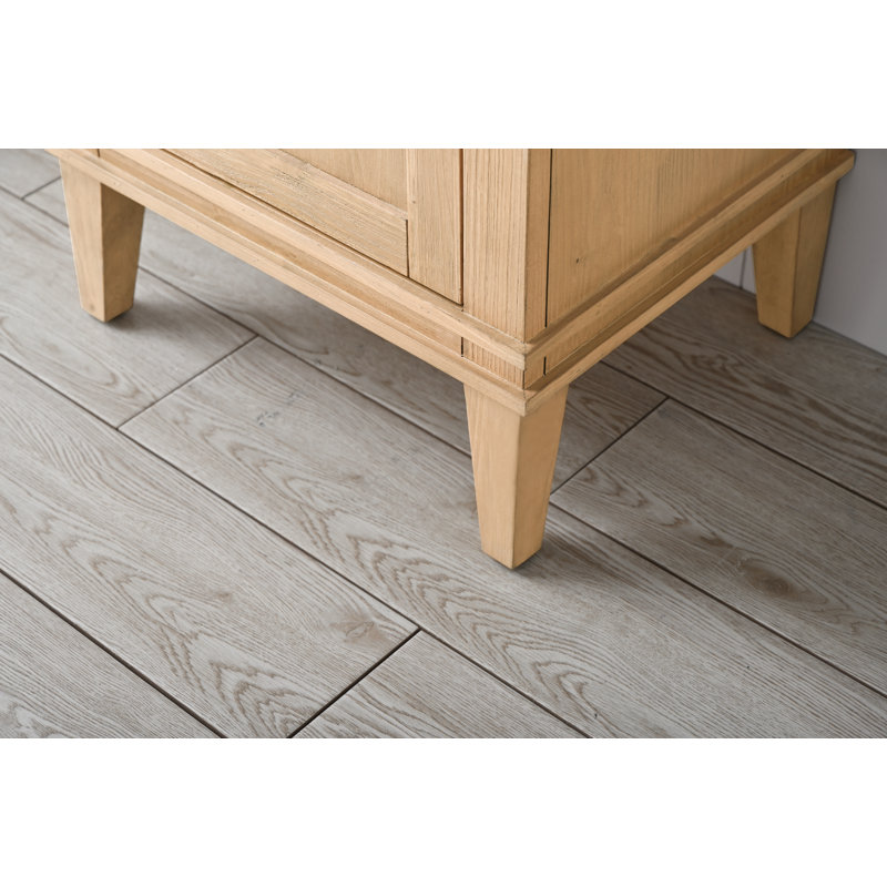 Ensemble de meuble-lavabo simple 20 po Reynaldo, Teck blanc
