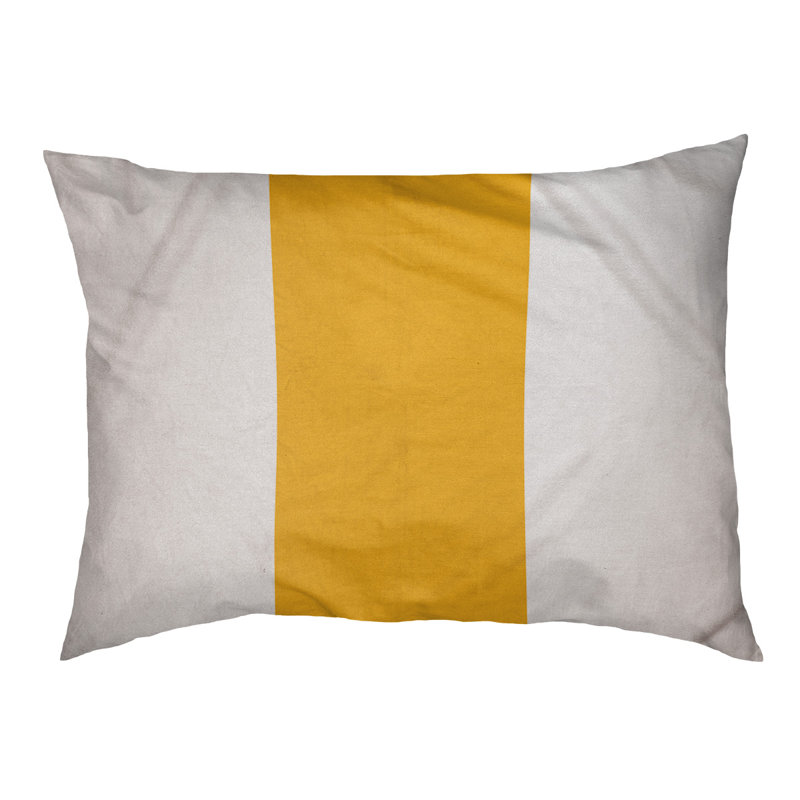 Coussin rectangulaire designer Tampa Bay, Grand (L 40 po x l 50 po), Blanc / doré de Pittsburgh
