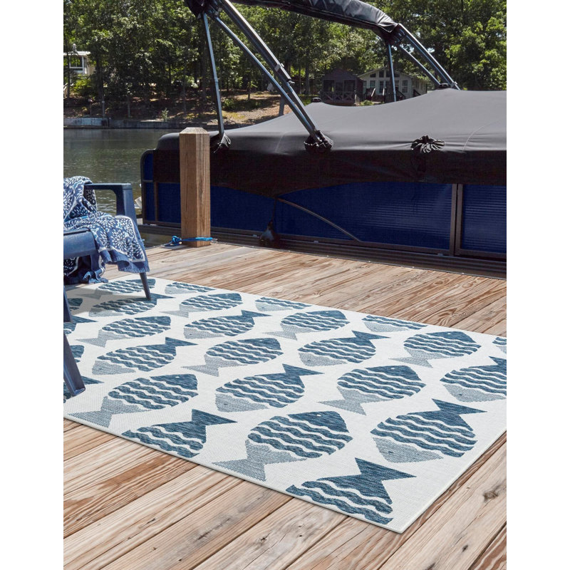 Tapis contemporain bleu marine Daitzman, Rectangle 2 pi x 3 pi 1 po
