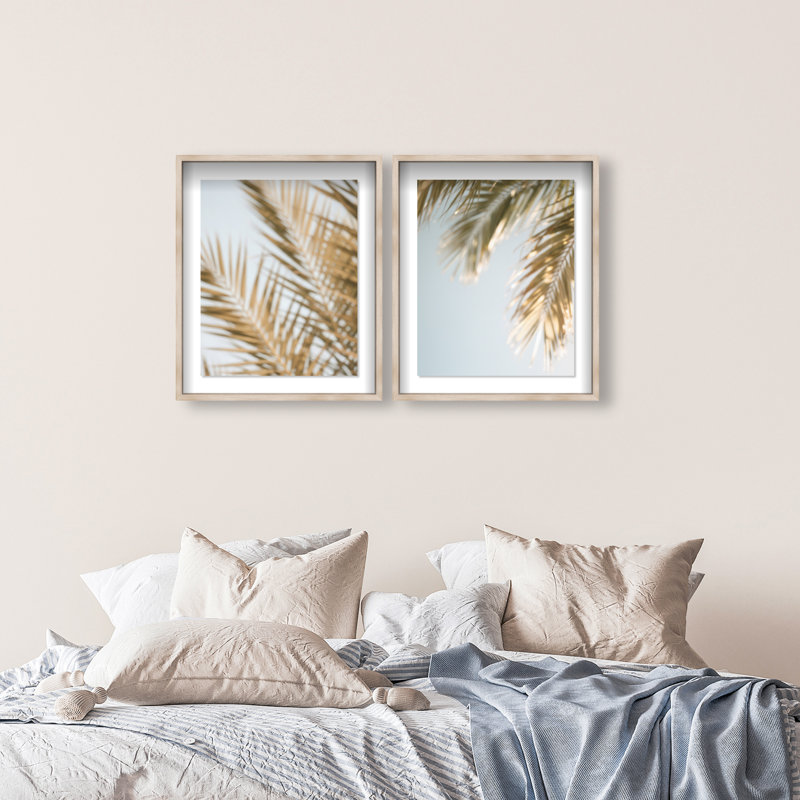 Palm Visions Set Shadowbox Floral & Botanical Print by Oliver Gal, Black Frame, 16 x 20, 25.5"H x 31.5"W