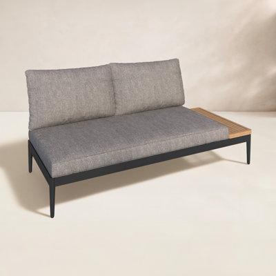 Bernardi 31'' Wide Powder Coated Aluminum Patio Sofa with Cushions