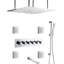 Système de pomme de douche thermostatique à pluie avec douche à main carrée Modica-71198803