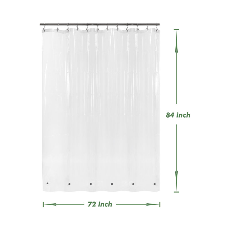 Doublure de rideau de douche imperméable 8G PEVA, Clair, H 84 po x l 72 po