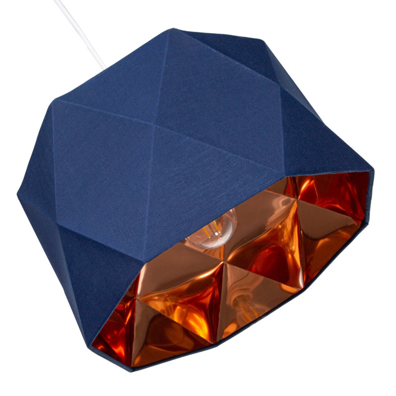 Cotton Fabric Geometric Shade with Inner Brushed Effect Lining, Blue