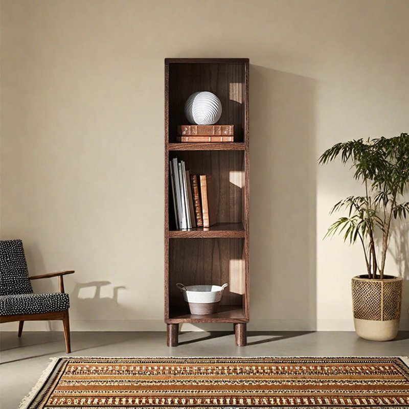 Bibliothèque en bois massif de style italien, (3 tablettes) H 46,85 po x l 14,02 po x P 12,6 po