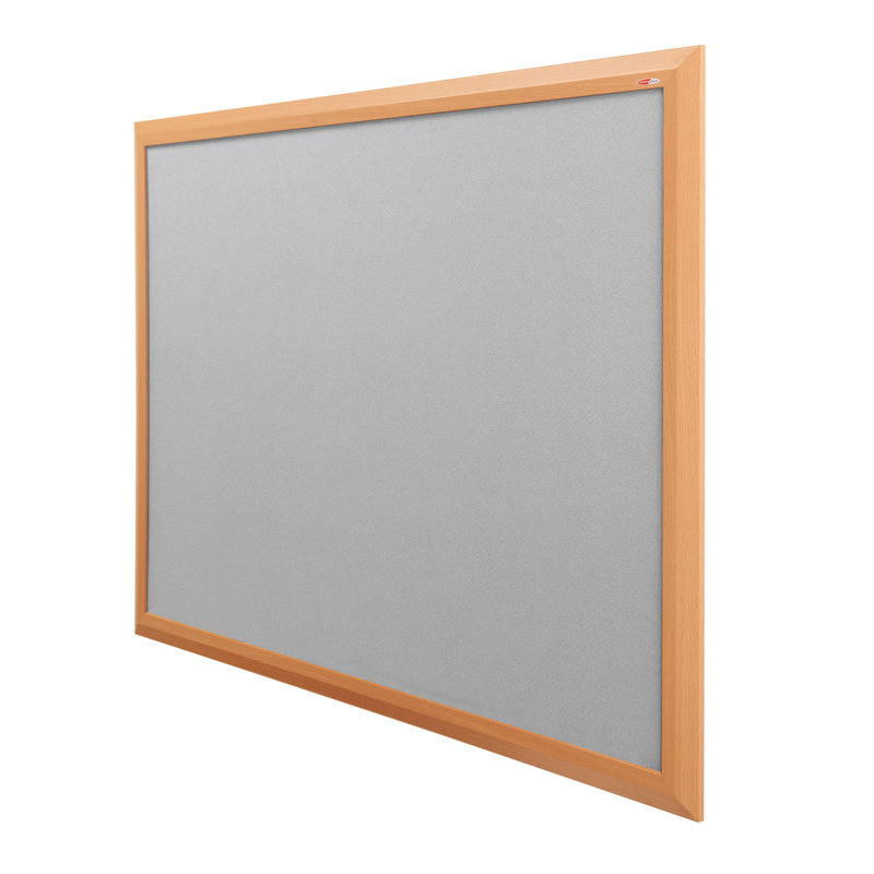 Wall Mounted Bulletin Board, 60 cm H x 90 cm W, Grey