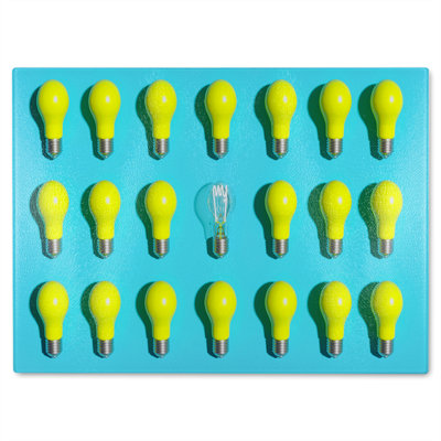 Bulbs Glass Chopping Board