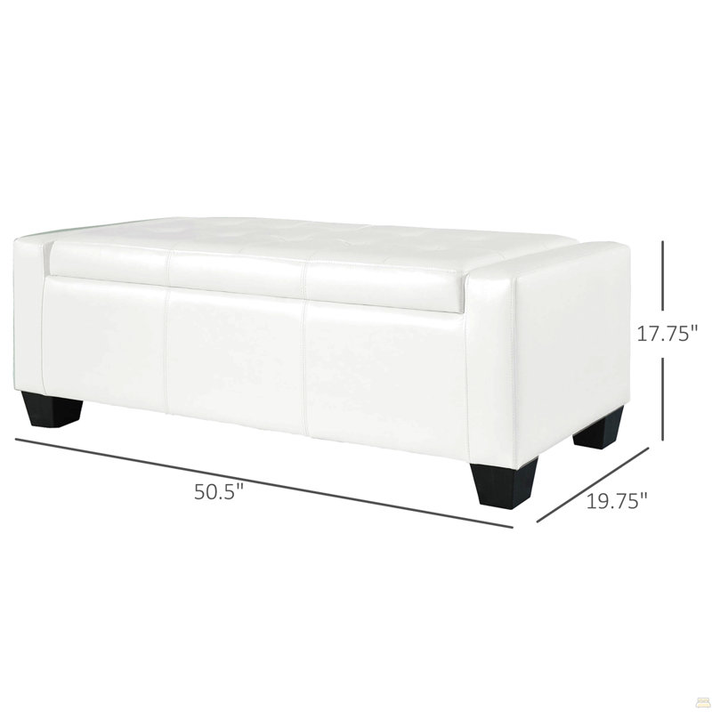 Rangement rectangulaire en similicuir capitonné