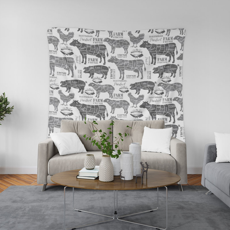 Tapisserie murale, H 80 po x l 68 po