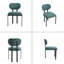Ensemble de 2 chaises de salle à manger modernes rembourrées avec pieds en métal noir Boucle-440378064