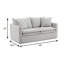 Causeuse transitionnelle l 68 po, gris clair-1176681708
