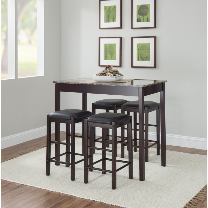 Loria 4 - Person Four Leg Dining Set, Espresso