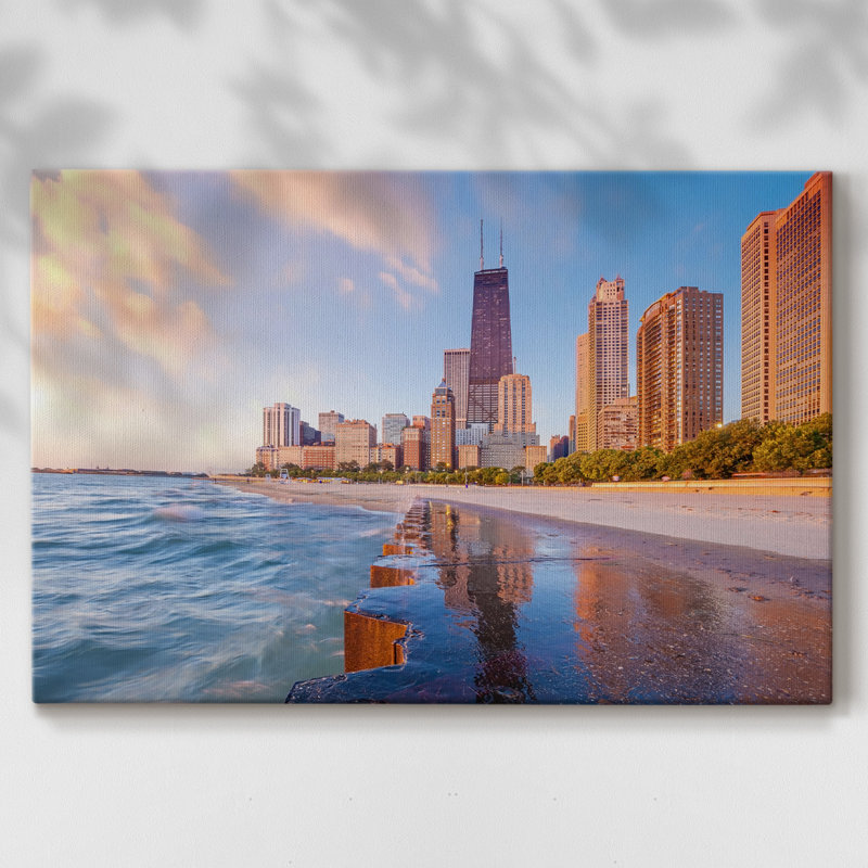 Chicago Lakefront I sur impression sur toile, H 24 po x l 36 po x P 1,5 po