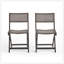 Chaise bistro Hillside, ensemble de 2, conception en osier pliable pour le confort et le style extérieurs-476331139