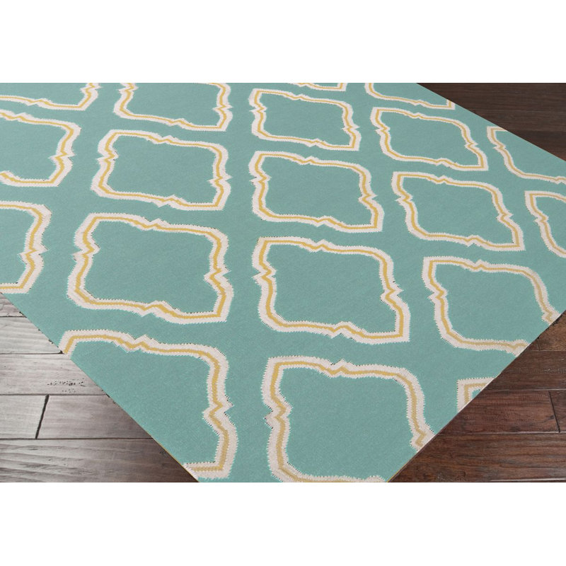 Frisbee Wool Geometric Indoor Rug, Rectangle 8' x 11'