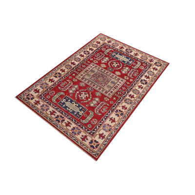 Southwestern Lulsgate Romeo Red/Beige Wool Rug - 3'1'' X 5'0''