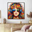 Écouteurs bleus colorés hippie - musique-660543436-660543437