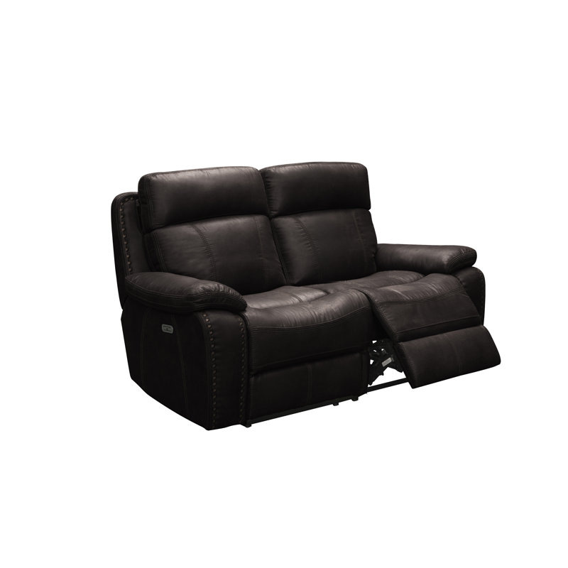 Rodborough Leather Loveseat Recliner, Brown