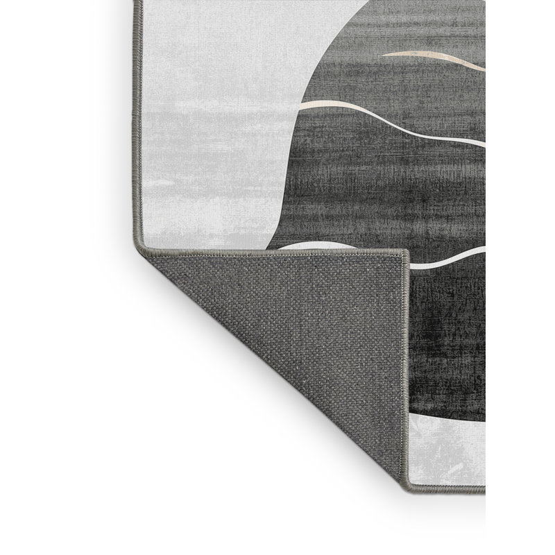 Tapis gris moelleux moelleux et moelleux en renard polaire arctique, 7 x 10