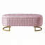 Banc de rangement rembourré en velours capitonné-131638002