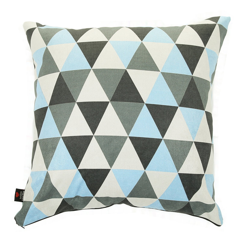 Migrati Geometric Square Cushion, Medium, Blue