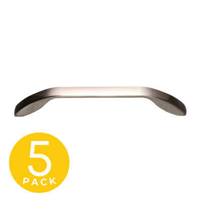 Gamma Series 7-1/2 in. (192 mm) Center-to-Center Modern Satin Nickel Cabinet Handle/Pull (5-Pack)