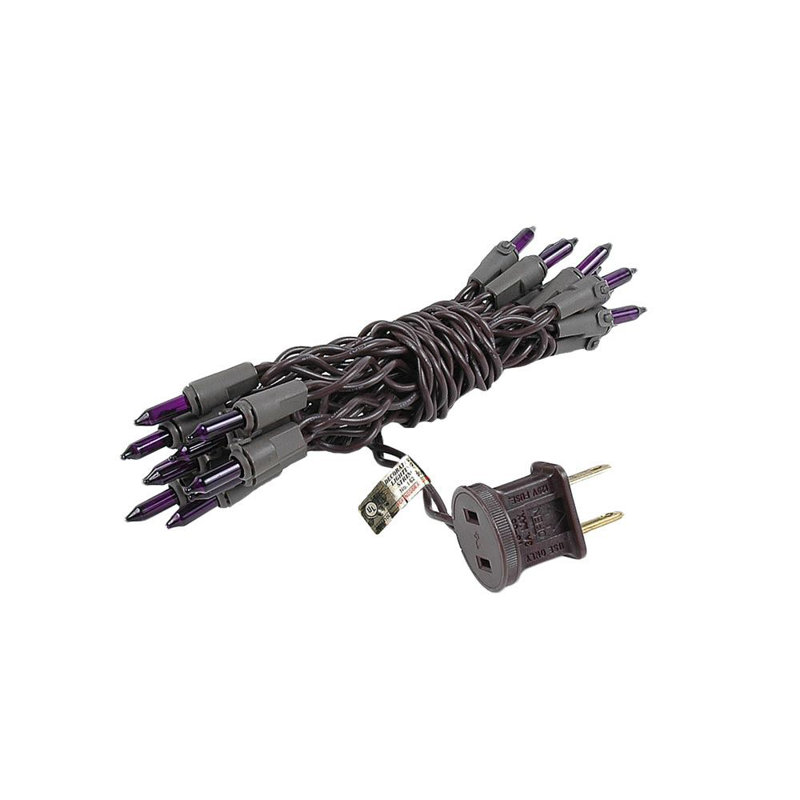 Mini-chaîne 20 ampoules pour l’extérieur 8,5' Pitman, Mauve, Brun