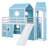 Loft Bed with Slide, Tent and Tower-1641578025-1630791881