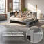 Structure de lit double pleine grandeur avec compartiments de rangement, étagère à chaussures et ports USB, convenant à la chambre à coucher-2114643986