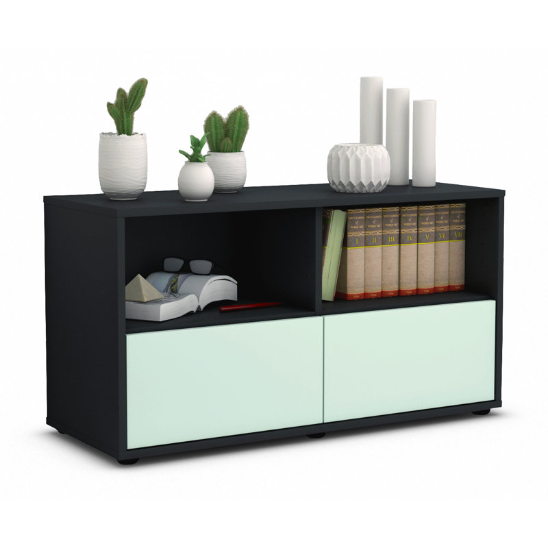 Oak Park 92cm Sideboard, Anthracite/Light blue