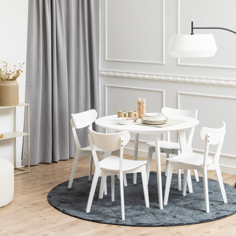 Fenja Round Dining Table, 76 H x 105 L x 105 W cm, White