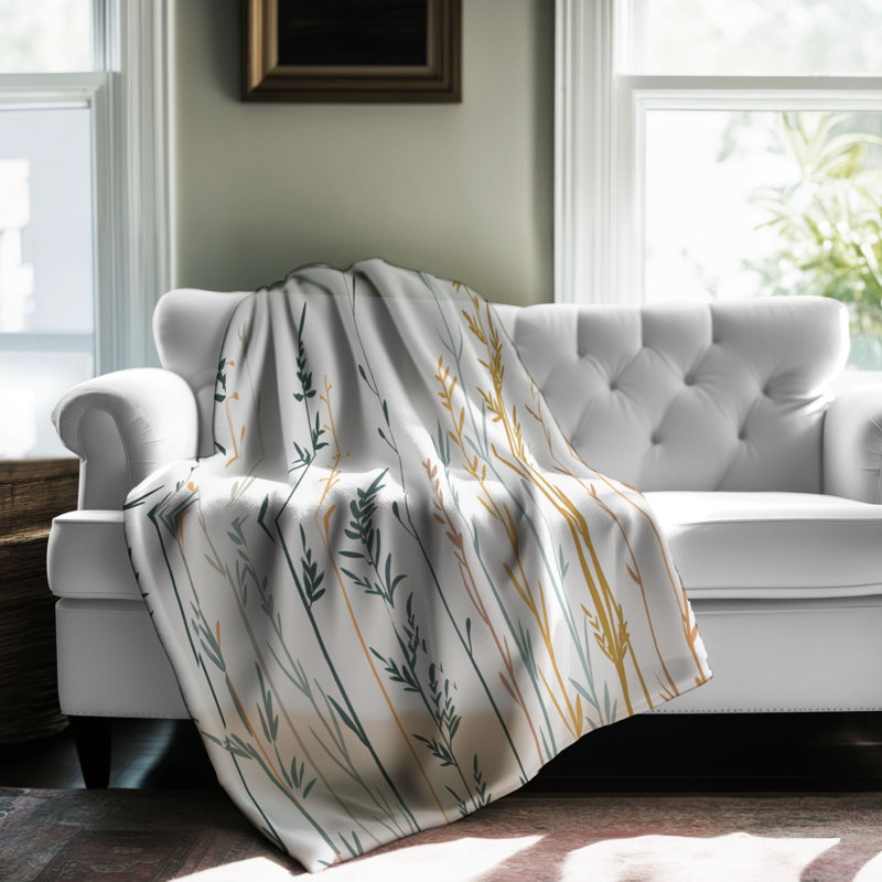 Ethereal Meadow Essence - Couverture Sherpa de qualité supérieure 1 pièce, Grand lit