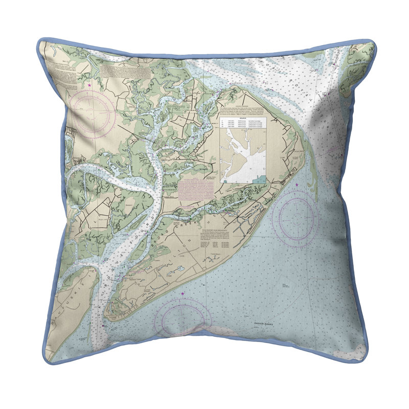 Coussin décoratif intérieur/extérieur à cordons hilton head, 12 po x 12 po
