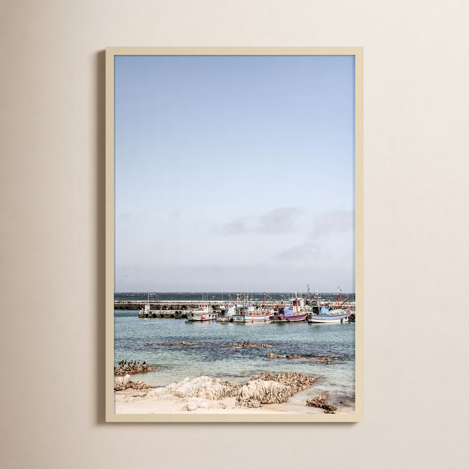 Roanne "Kalk Bay Beach" Print, Brown, 41" H x 28" W